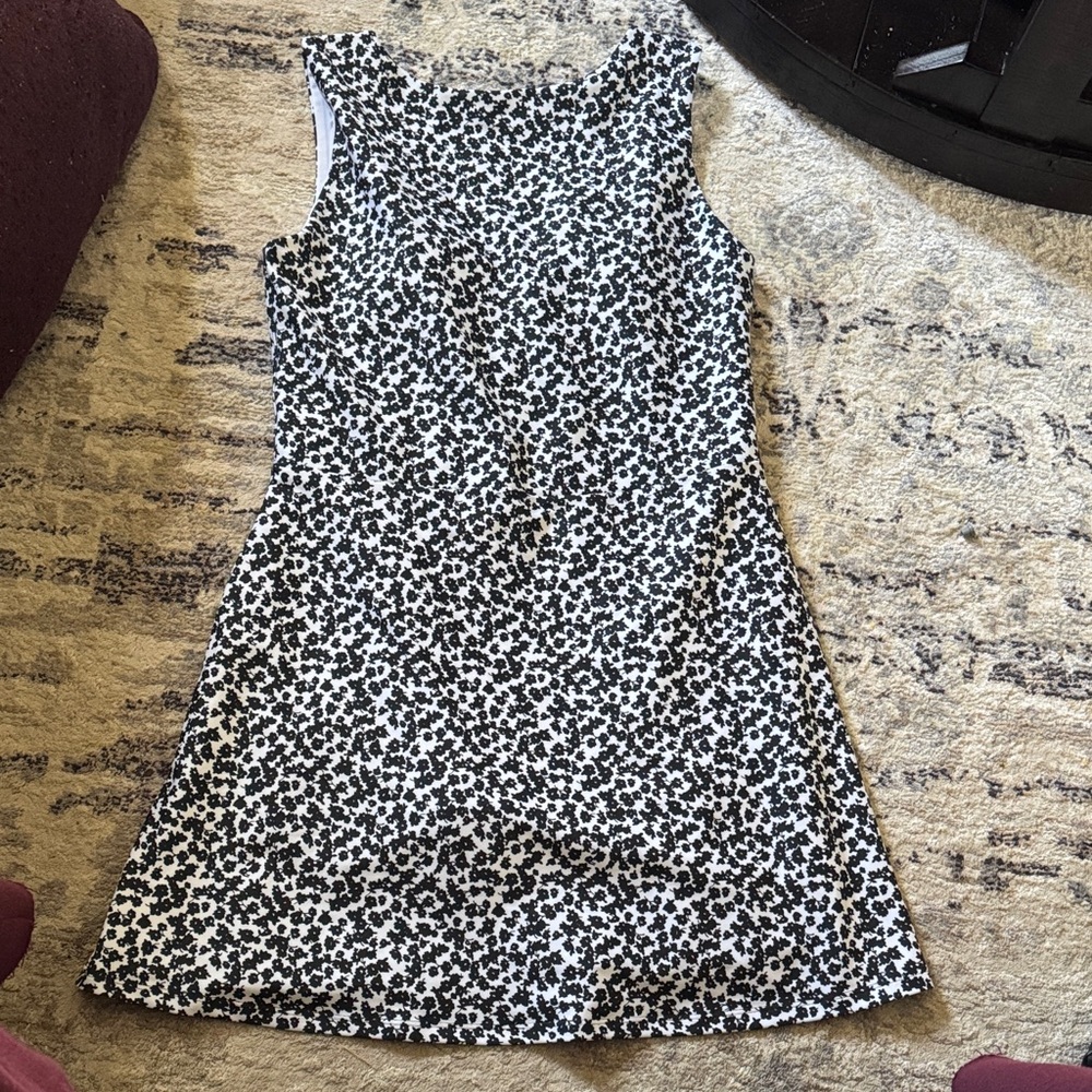 Black & White Floral Mini Dress